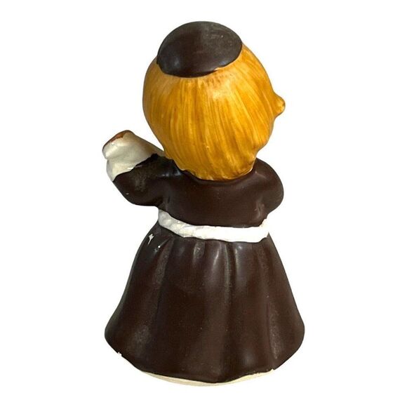 Lot 2 Vintage Ceramic Monks Friars Playing insturments Harp Banjo Made In japan - Picture 4 of 14